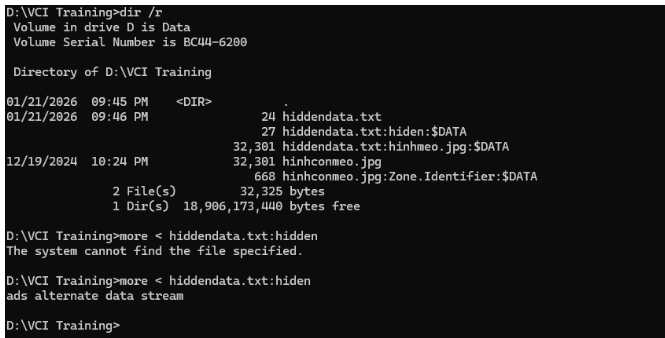 ADS hidden file